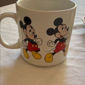 Disney Mickey Mouse Mug - White, Red, and Yellow Accents